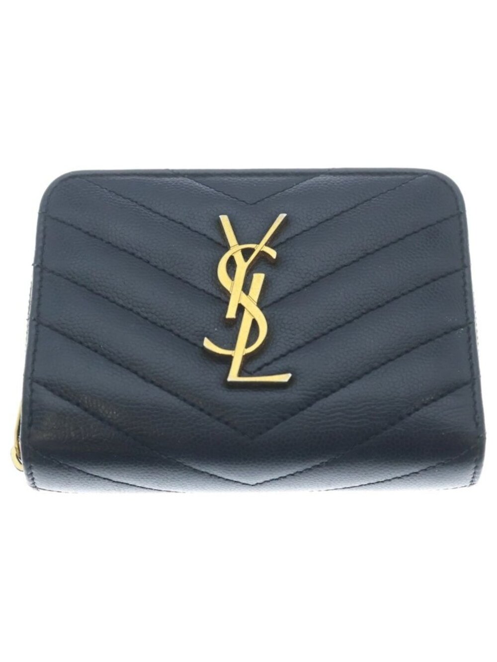 Saint Laurent Paris Cassandra Compact Wallet Bifold Leather Black